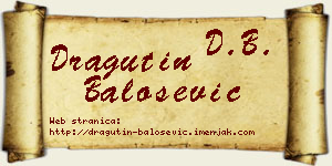 Dragutin Balošević vizit kartica
